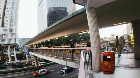 The Streets of Hong Kong Video stock 74184501