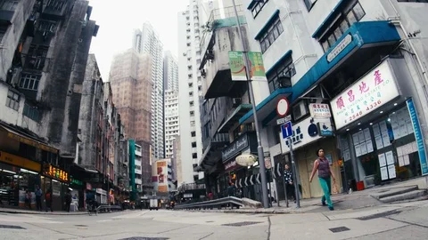 The Streets of Hong Kong Stock Footage 74184841