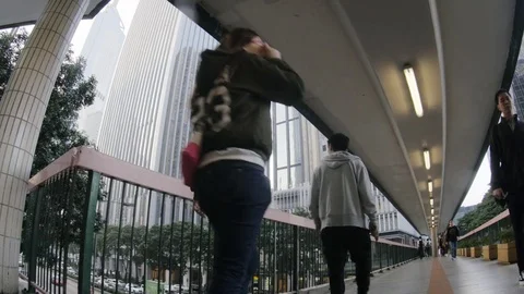 The Streets of Hong Kong Video stock 74185167