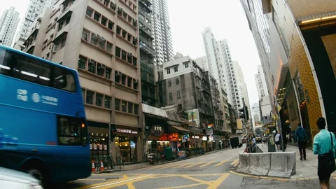 The Streets of Hong Kong Video stock 74186912