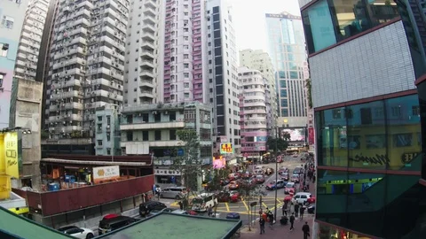 The Streets of Hong Kong Stockbeeldmateriaal 74187030