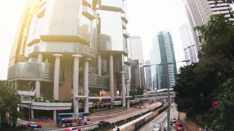 The Streets of Hong Kong Stockbeeldmateriaal 74291827
