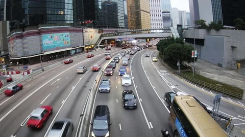 The Streets of Hong Kong Stockbeeldmateriaal 74292676