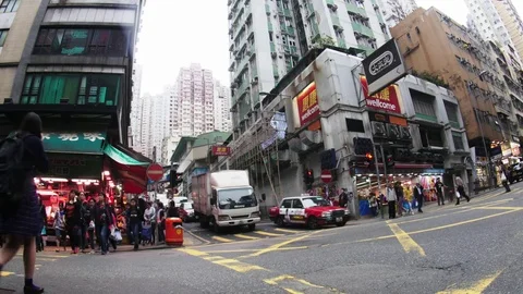 The Streets of Hong Kong Video stock 74293568