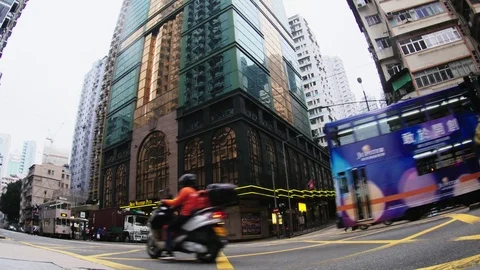 The Streets of Hong Kong Stockbeeldmateriaal 74293720