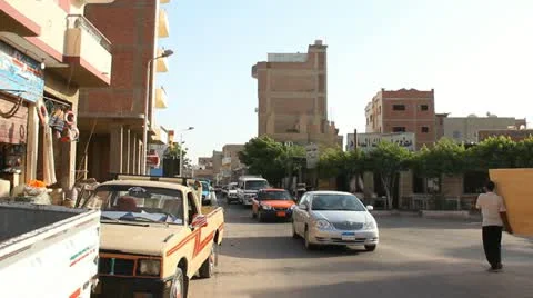 Streets of hurghada Stock Footage 10911665