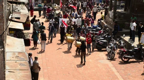 Streets of Kathmandu 17 Stock Footage 22803285