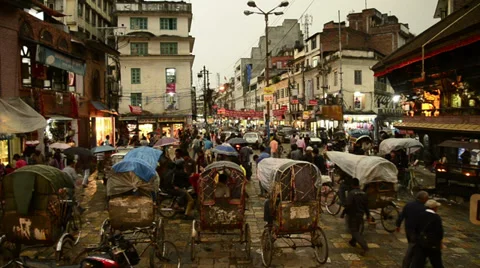 Streets of Kathmandu 20 Stock Footage 30185996