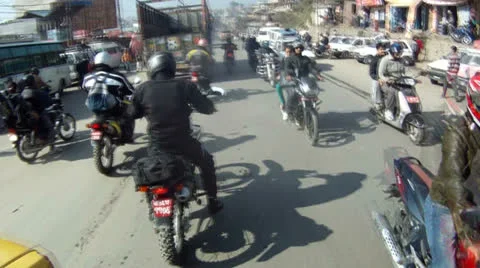Streets of Kathmandu 7 Stock Footage 22478737