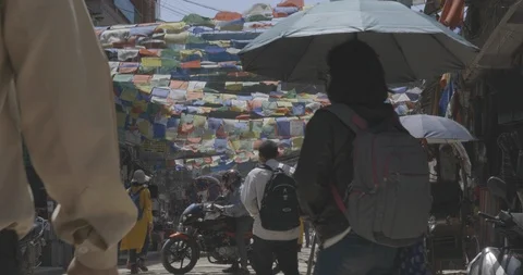Streets of Kathmandu Nepal Stock Footage 110874907