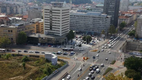 Streets of Ljubljana Stock Footage 87712099