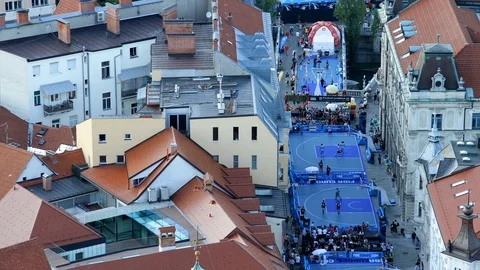 Streets of Ljubljana Stock Footage 87715670