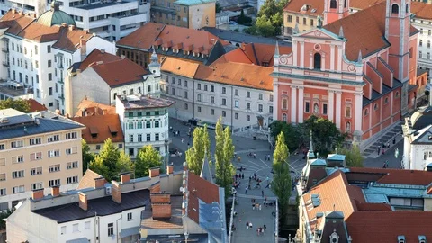Streets of Ljubljana Stock Footage 87716618