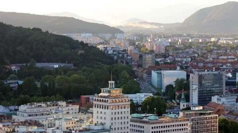 Streets of Ljubljana Stock Footage 87716900