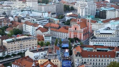 Streets of Ljubljana Stock Footage 87717024