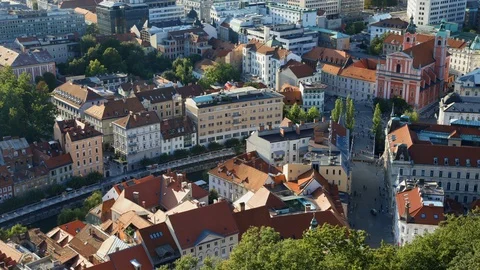 Streets of Ljubljana Stock Footage 87717202