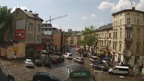 Streets of Lviv, Ukraine Stock Footage 89935136