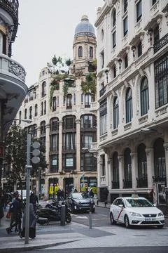 On the streets of Madrid Stock Photos