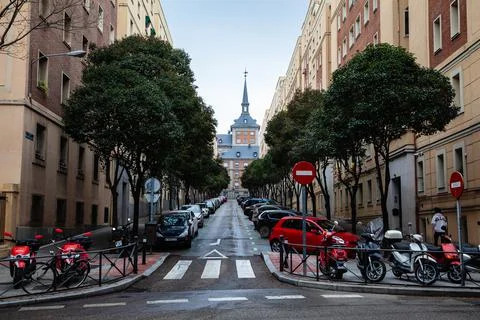 On the streets of Madrid Stock Photos