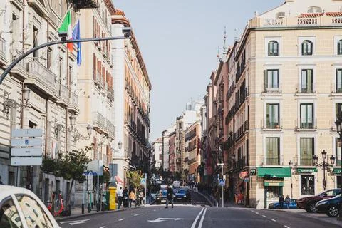 On the streets of Madrid Stock Photos