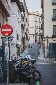 On the streets of Madrid Stock Photos