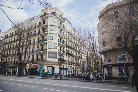 On the streets of Madrid Stock Photos