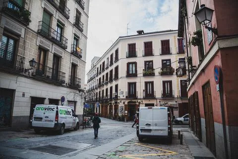 On the streets of Madrid Stock Photos