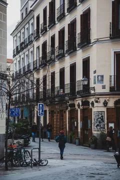 On the streets of Madrid Stock Photos