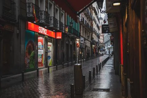 On the streets of Madrid Stock Photos