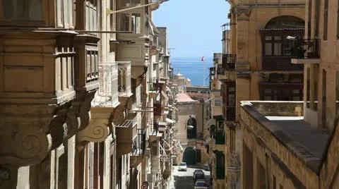 Streets of Malta Stockbeeldmateriaal 11232455