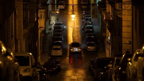 Streets of Malta. Super slow motion. 1080. 100fps Stock Footage 77465534