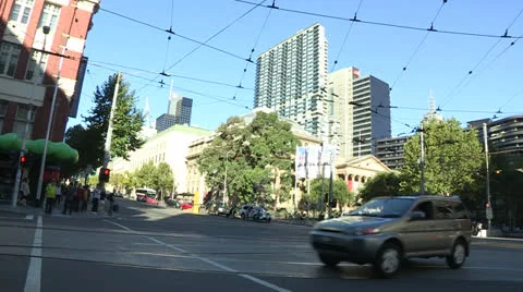 Streets of Melbourne Video stock 25840330