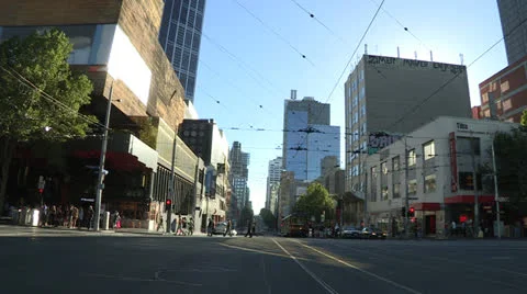 Streets of Melbourne Video stock 25845987