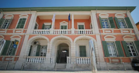 The streets of the old city with the pathos architecture of Cyprus. Stock Footage 272995802