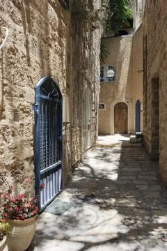 The streets of Old Jaffa Stock Photos