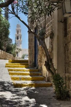 The streets of Old Jaffa Stock Photos