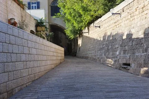 The streets of Old Jaffa Stock Photos