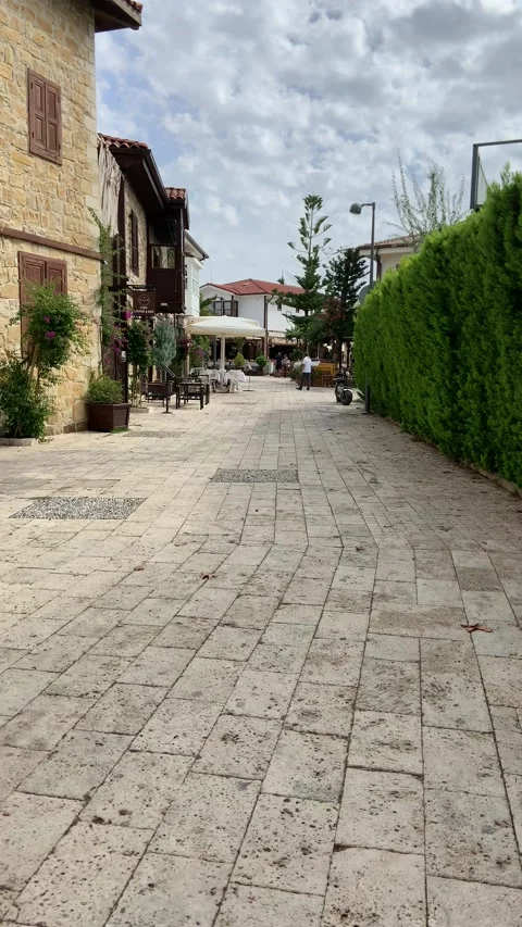 The streets of the old town of Side Stock Footage 235434728