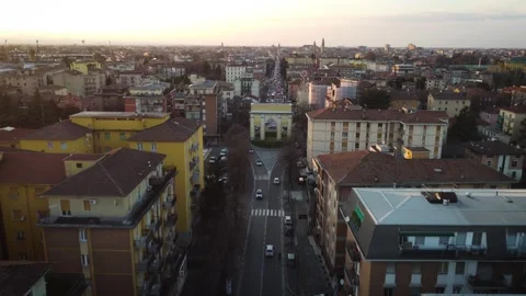 Streets of Parma - Arc of Triumph for San Lazzaro Stock-Footage 303618385