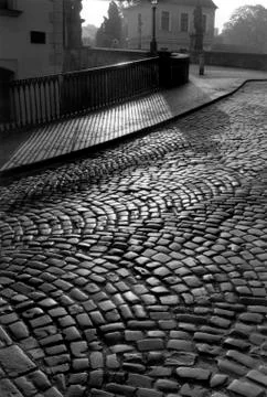 Streets prague czech republic pattern nature and Stock Photos