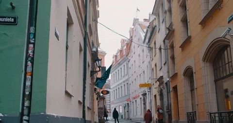 The Streets of Riga, Latvia (4K) Stock Footage 102263566