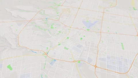 Streets Riyadh map background loop. Spinning around Saudi Arabia city air f.. Video stock 260531892