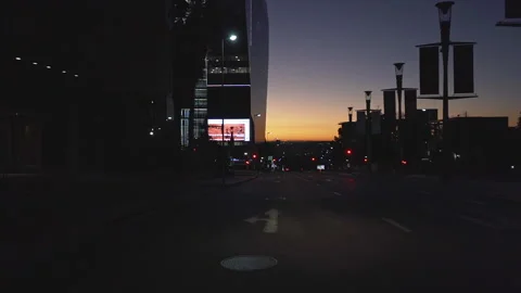 Streets of the Sandton CBD at dawn Stock Footage 132453742