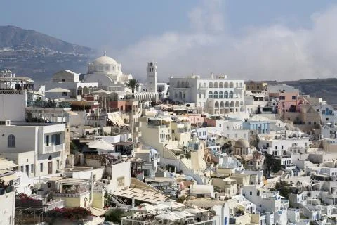 Streets of Santorini Stock Photos