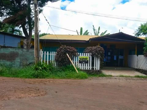 Streets in settlements of Easter Island. Foto stock