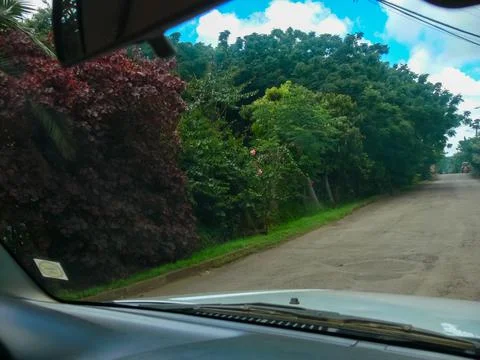Streets in settlements of Easter Island. Stock Photos