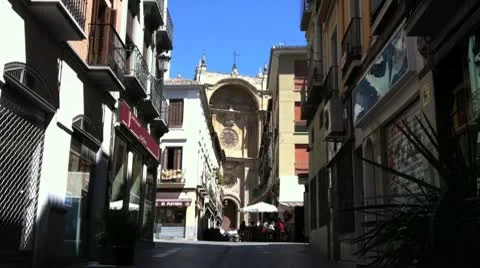 Streets of Seville from Low Angle Video stock 10729211
