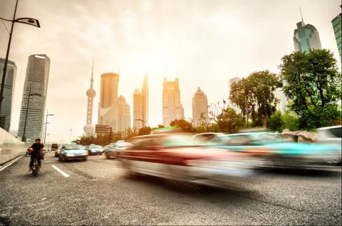 The streets of Shanghai Stock Photos