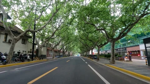 Streets in Shanghai is under lockdown Stock Footage 190789906