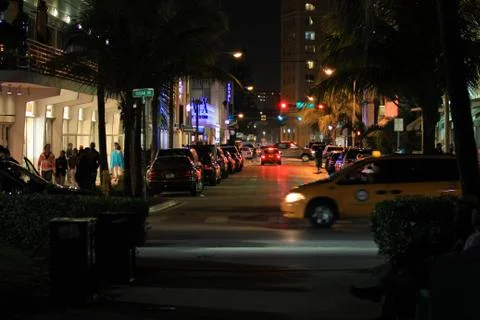 Streets of South Beach Stock Photos